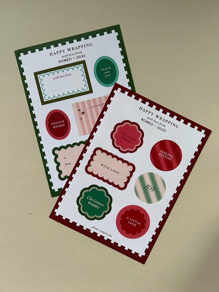 Christmas sticker sheets
