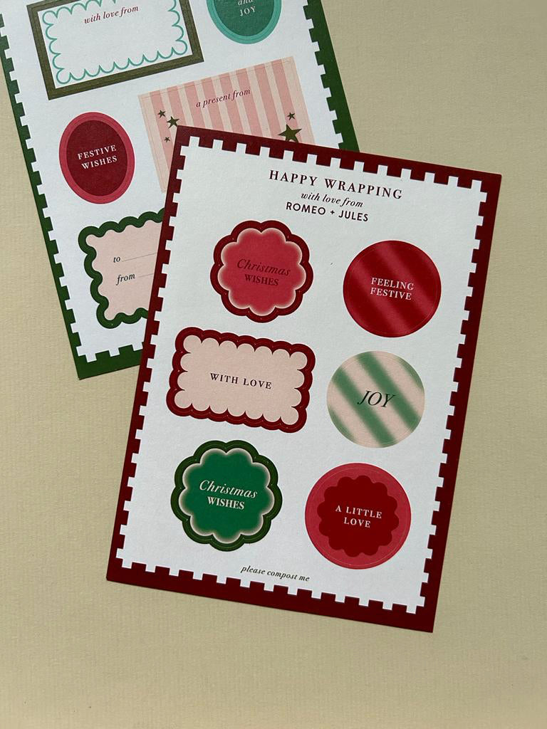 Christmas sticker sheet