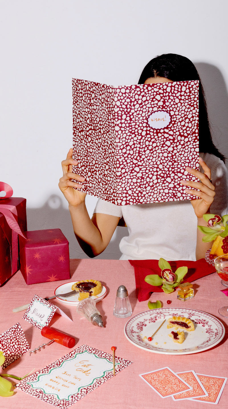 Seeing Stars Wrapping Paper, Burgundy