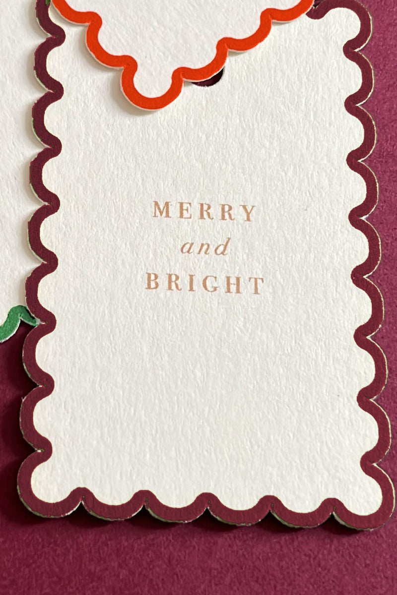 Christmas scallop gift tag
