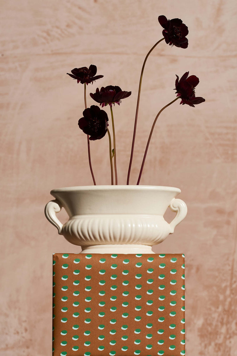 Olive patterned wrapping paper