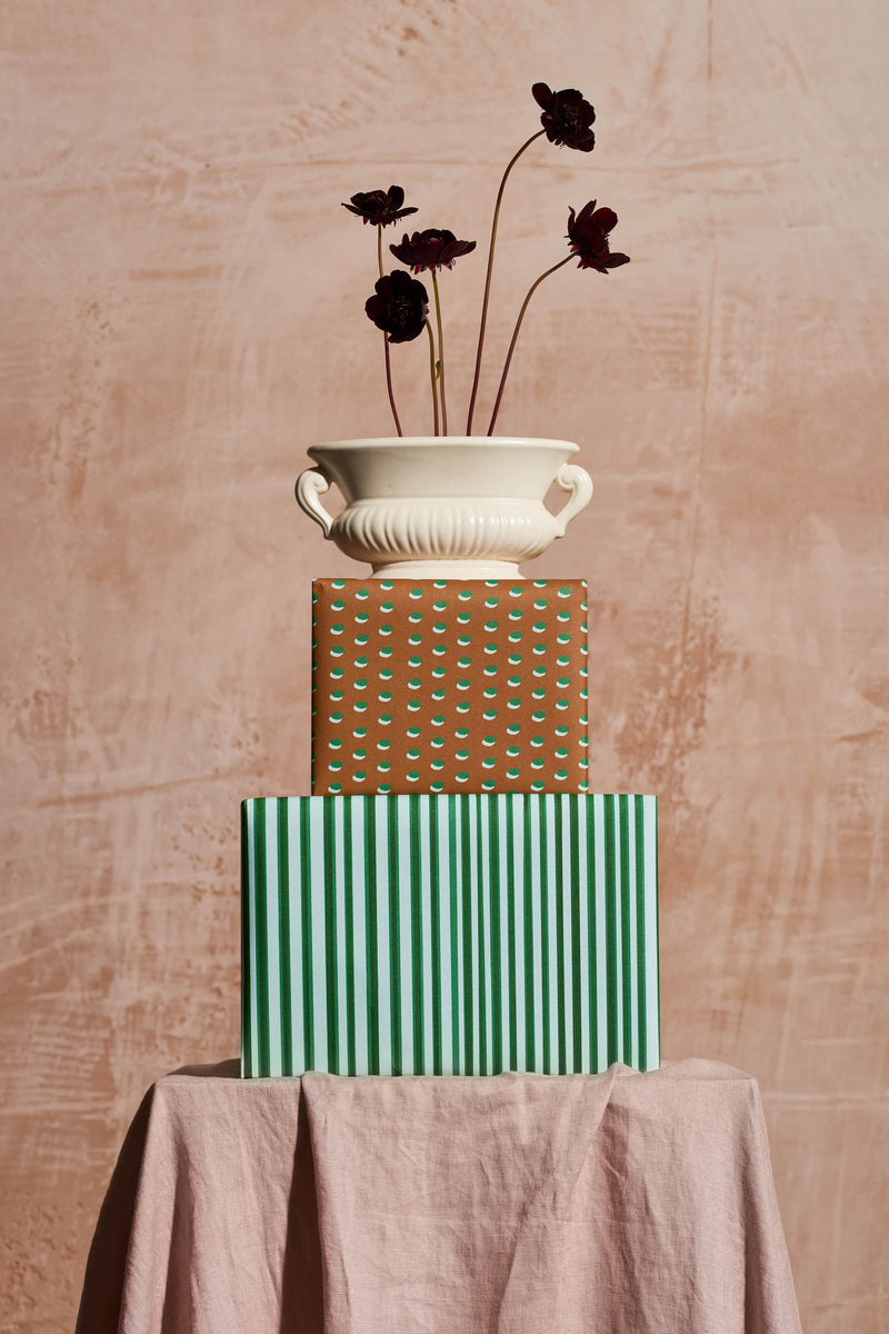 Olive pattern Christmas wrapping paper