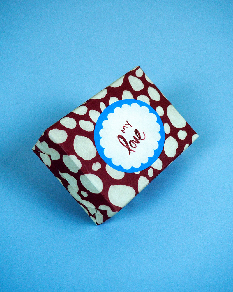 Scalloped Gift Tag Stickers, Blue