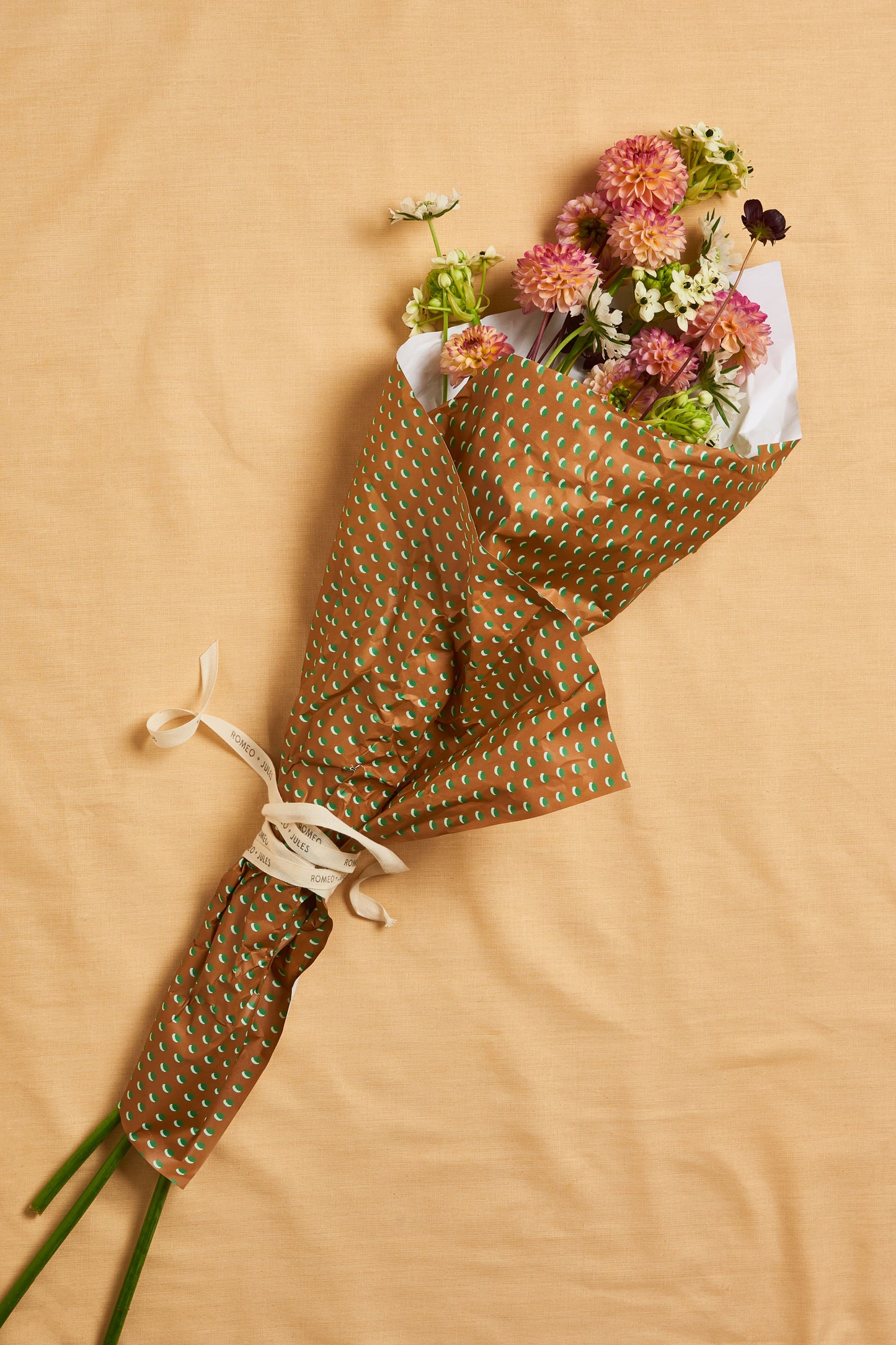 Gift wrapped flowers