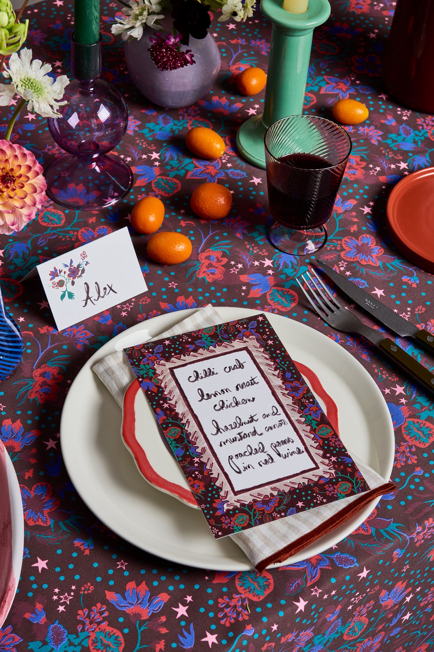 Christmas dinner party place card