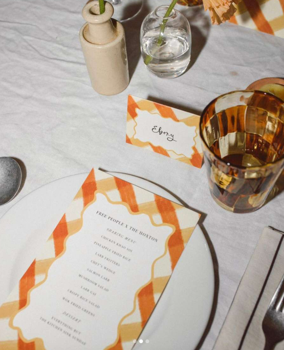 Pretty in Plaid Menus