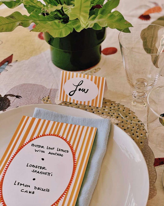 Stripes are a Neutral Placecards