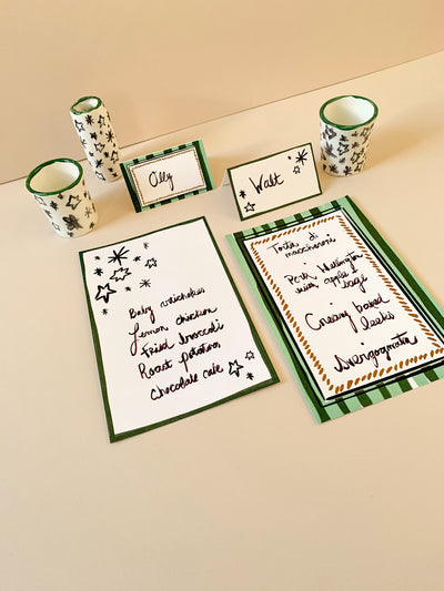 The Green Girls Menu Cards