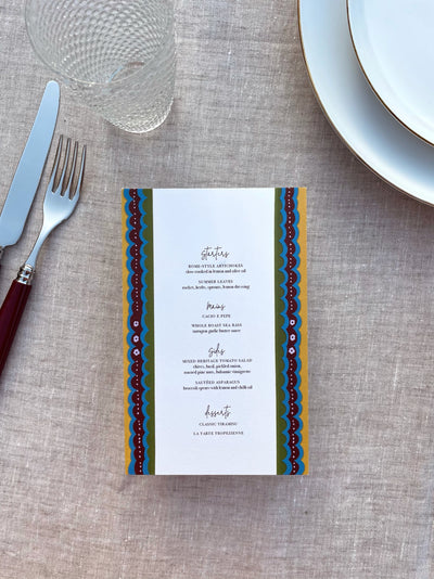 Top Table menus