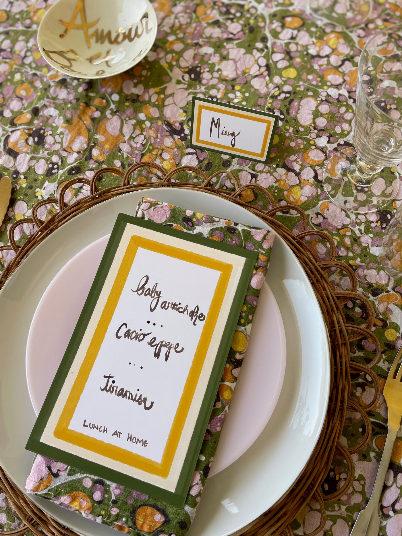 Set in Stripes placecards