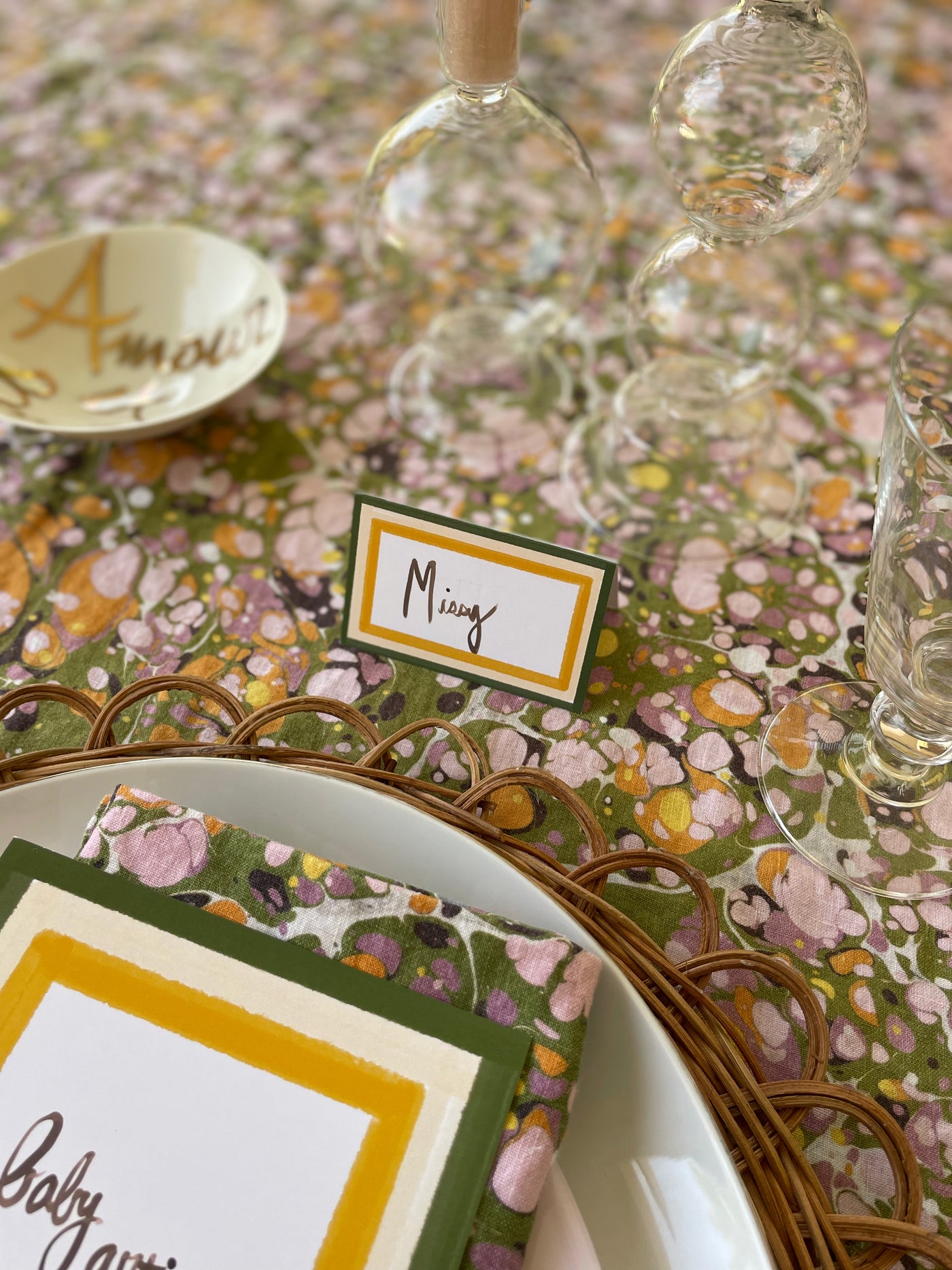 Set in Stripes placecards
