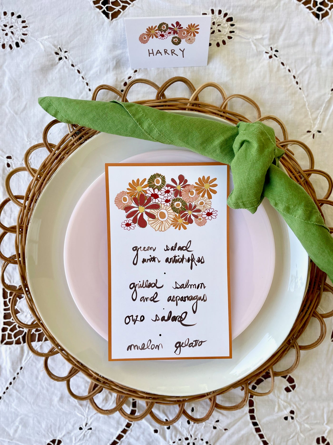 Flower Power placecards