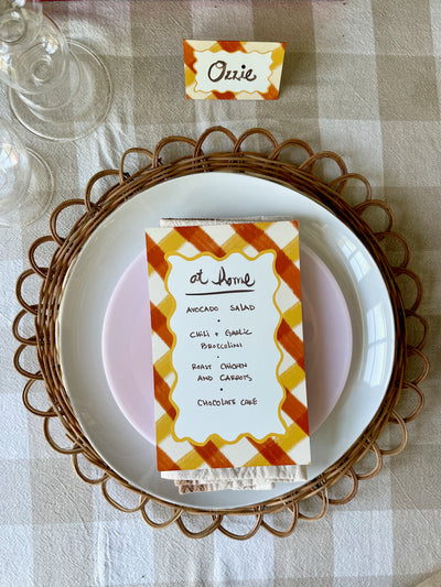 Pretty in Plaid Menus