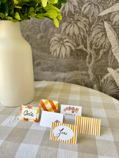 Pretty in Plaid placecards