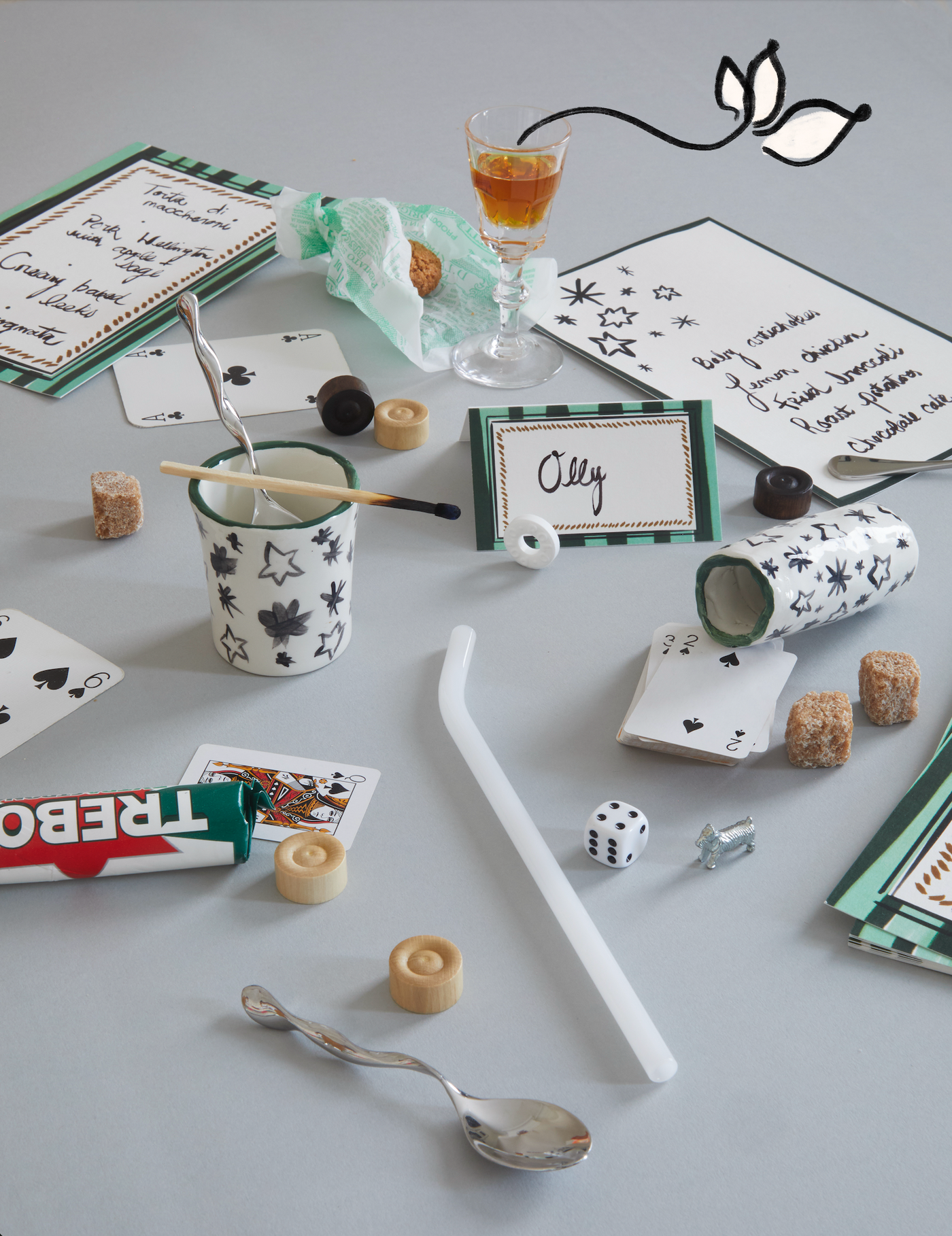 The Green Girls Menu Cards