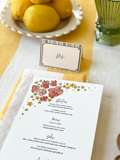 Top Table menus